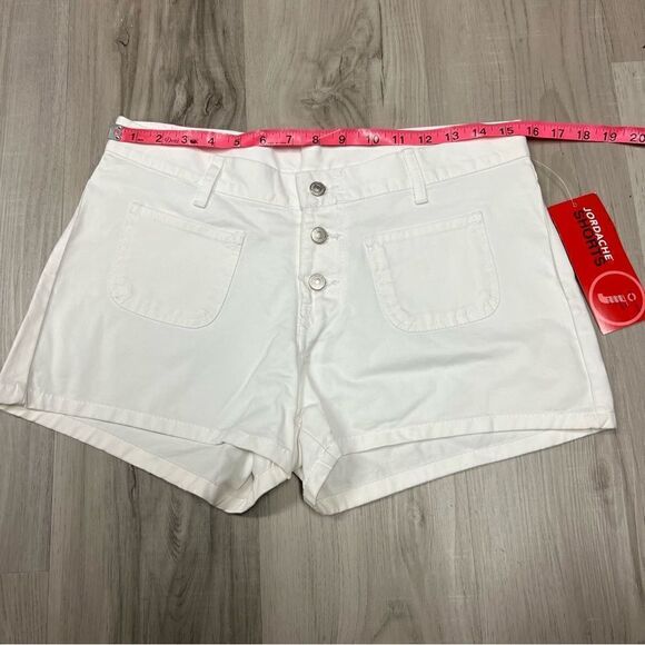 Jordache white shorts size 11/12 button fly. Front pockets vintage Y2K - Picture 11 of 12